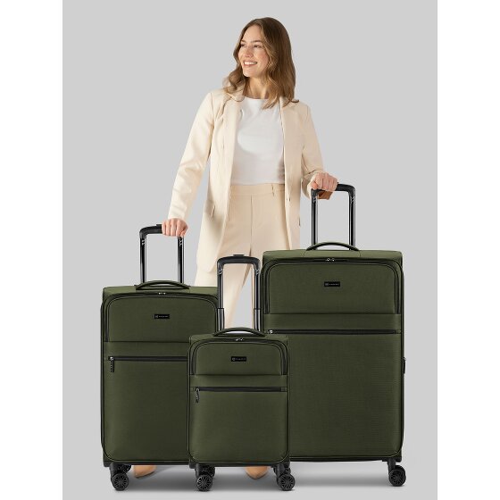 Bugatti Valencia Soft 4 wheels Suitcase set 3-piece with expansion pleat