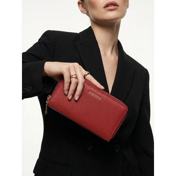 Lazarotti Bologna Leather XL Double Zip-Around Wallet, RFID-Protected, 20 cm