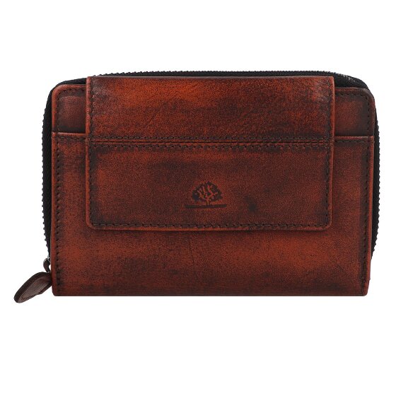 Greenburry Destressed Wallet RFID protection Leather 13.5 cm