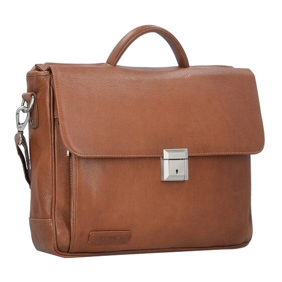 Plevier 400 series briefcase leather 40 cm laptop compartment