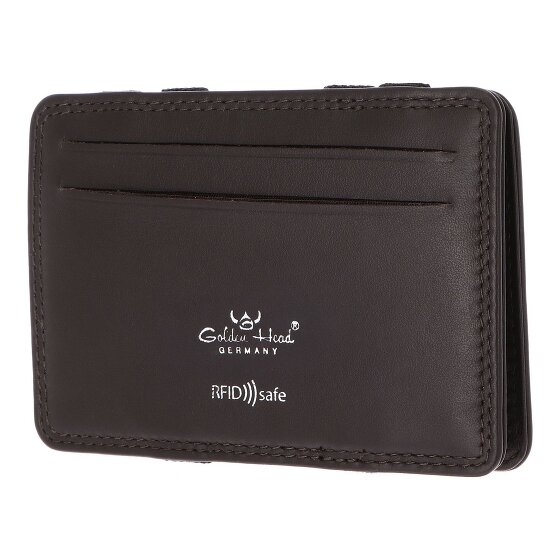 Golden Head Polo Credit card case RFID protection Genuine Leather 7.5 cm