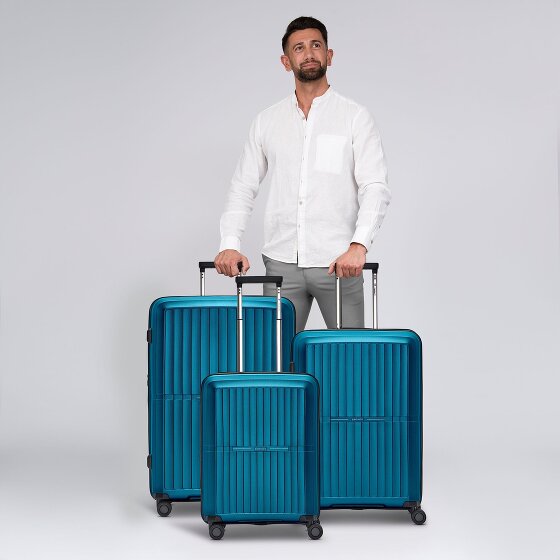 Pactastic Collection 01 4-wheel suitcase set, 3 pieces, with expansion fold