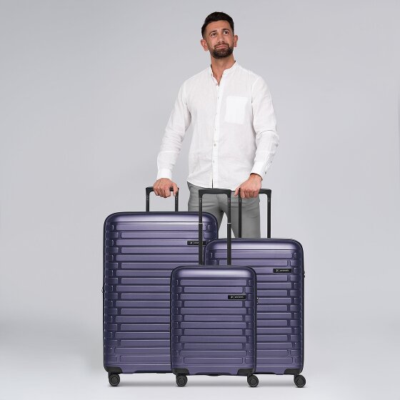 Pactastic Collection 04 THE THREE SET + 4 wheels Suitcase set 3-piece with expansion pleat