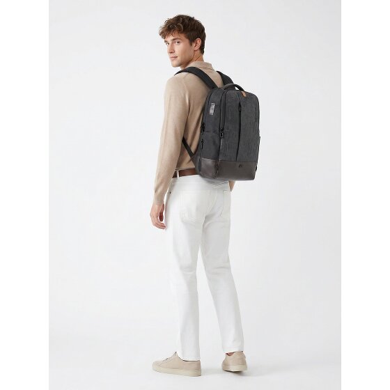 Piquadro Sync Daypack RFID protection Genuine Leather 47 cm Laptop compartment