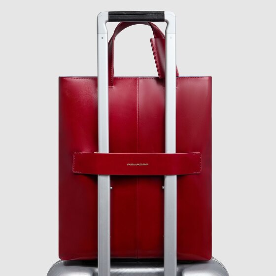 Piquadro Blue Square Shoulder Bag RFID protection Leather 30 cm Laptop compartment