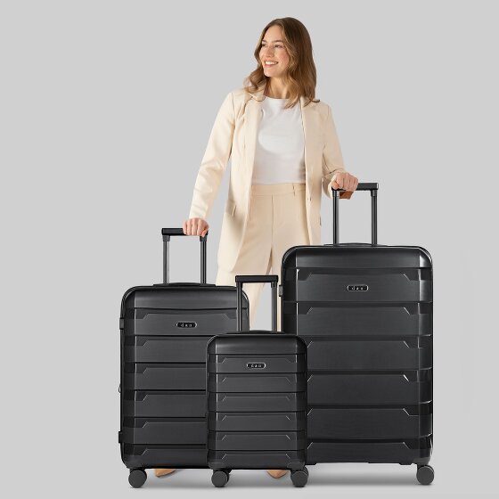 d&n South Dakota 4 wheels Suitcase set 3-piece with expansion pleat