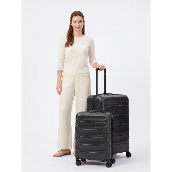 Delsey Paris Meteor 4-wheel Suitcase set S+L expandable gusset