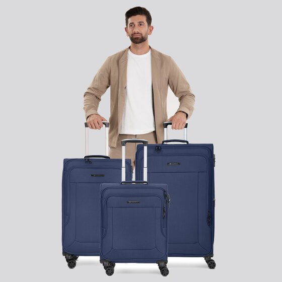 Franky Melbourne 3.0 4-wheel suitcase set, 3-piece, with stretch fold
