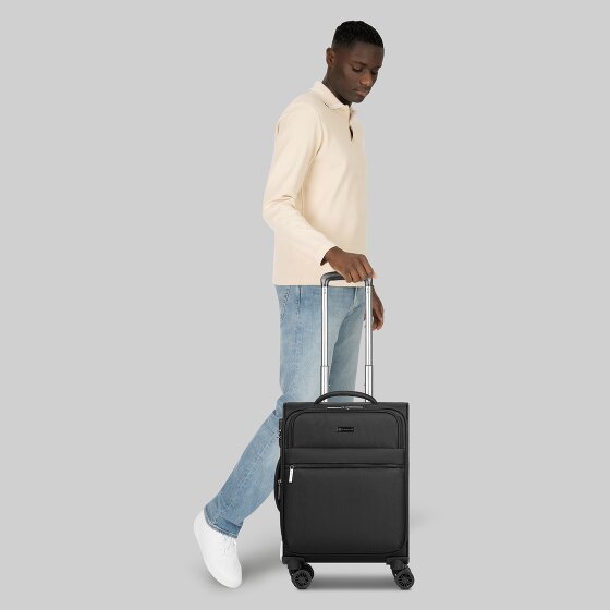 Bugatti Valencia Soft 4 wheels Cabin trolley S 55 cm with expansion pleat
