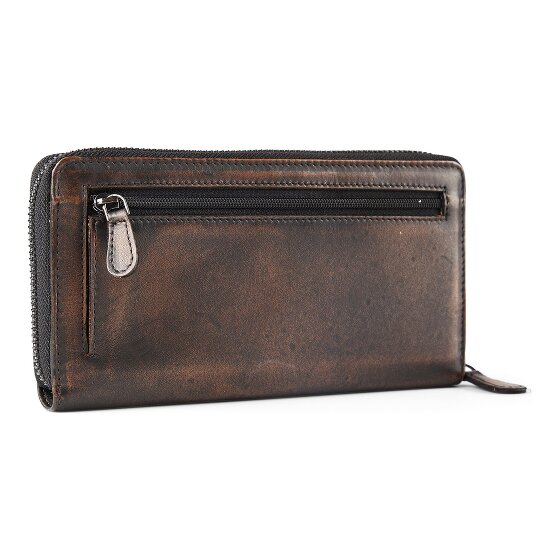 Greenburry Destressed Wallet RFID protection Leather 19 cm