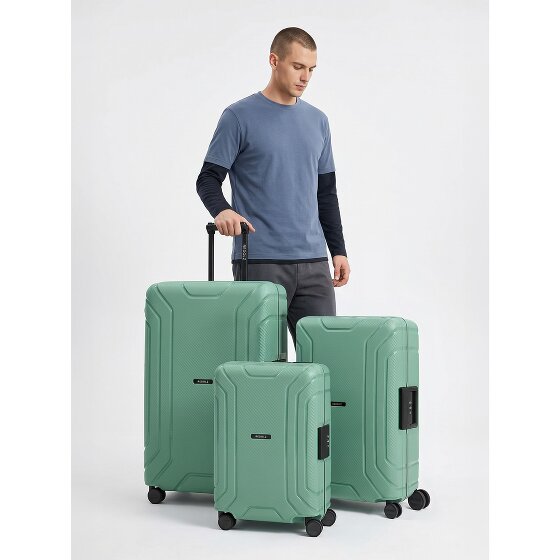 Redolz Essentials 15 4-wheel suitcase set 3-piece with three-point closure