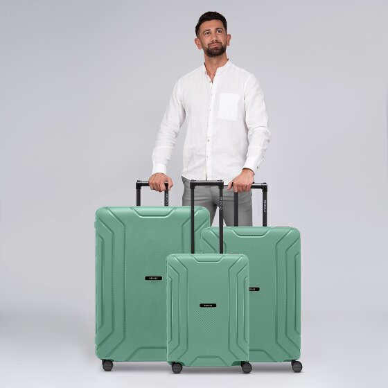Redolz Essentials 15 4-wheel suitcase set 3-piece with three-point closure