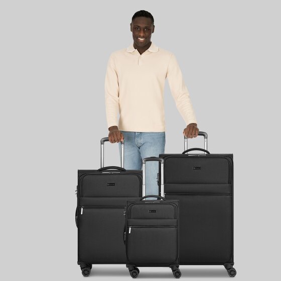 Bugatti Valencia Soft 4 wheels Suitcase set 3-piece with expansion pleat