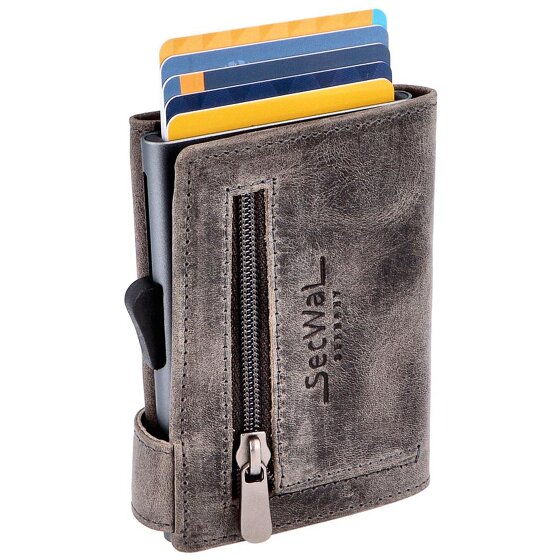 SecWal Credit card case wallet RFID leather 9 cm SecWal Credit card case wallet RFID leather 9 cm