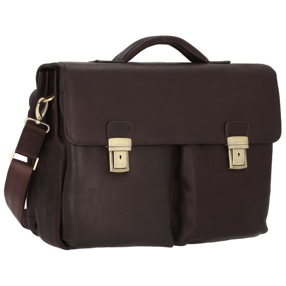 Dermata Briefcase leather 43 cm laptop compartment