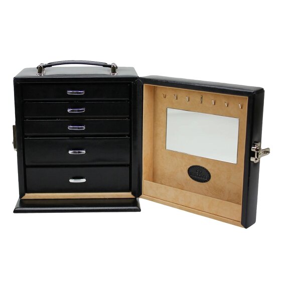 Windrose Merino Jewelry box Leather 25.2 cm