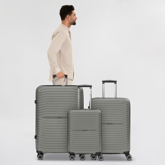 Stratic Shine 4 wheels Suitcase set 3-piece with expansion pleat