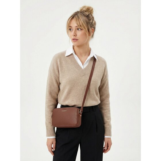 Lazarotti Bologna Leather Shoulder Bag Camera Bag Leather Double-Zip 18 cm