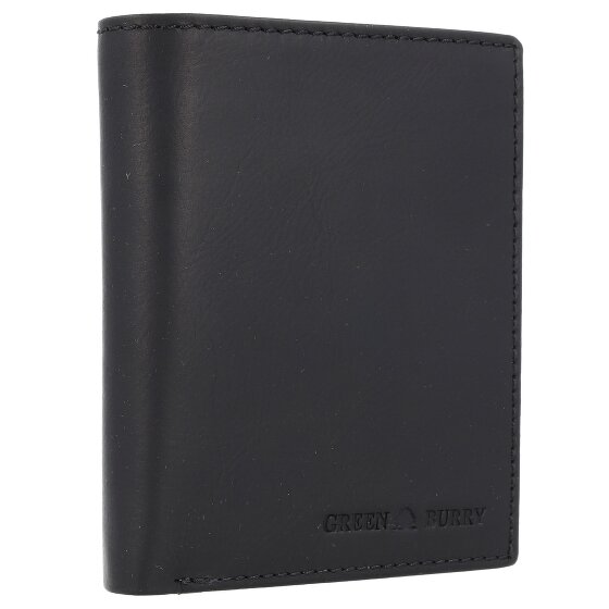 Greenburry Pure Black Wallet RFID protection Leather 10.5 cm