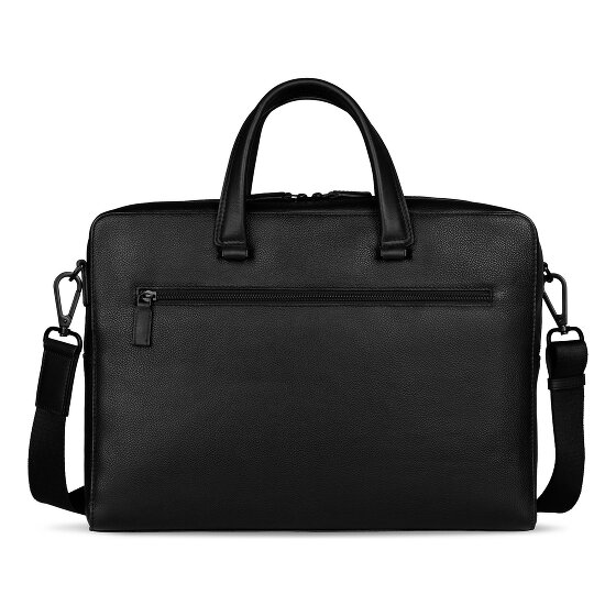 Bugatti Black Briefcase Leather 39 cm Laptop compartment