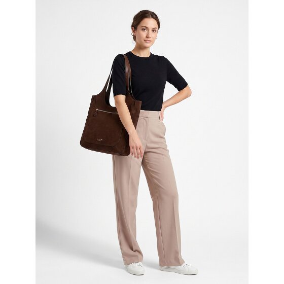 The Bridge Luce Soft Shoulder Bag Genuine Leather 37 cm