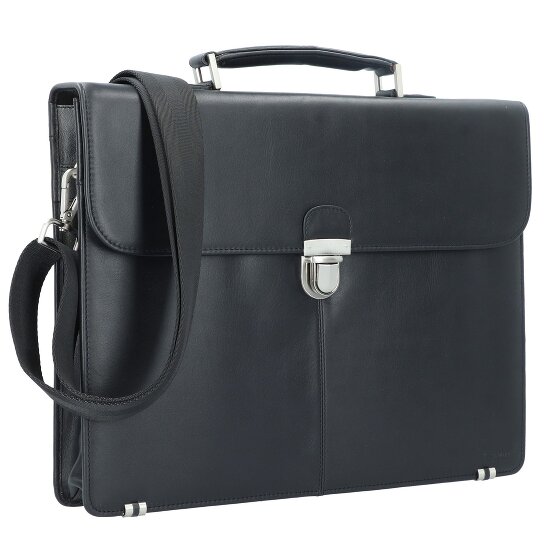 Esquire Oxford briefcase leather 40 cm laptop compartment