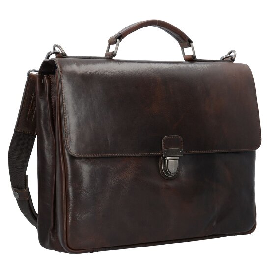 Leonhard Heyden Roma briefcase leather 39 cm laptop compartment