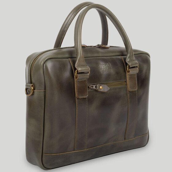 Buckle & Seam Everett briefcase leather 38 cm laptop compartment