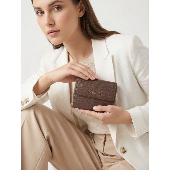 Lazarotti Bologna Leather Zip-Around Wallet, Leather, 12 cm