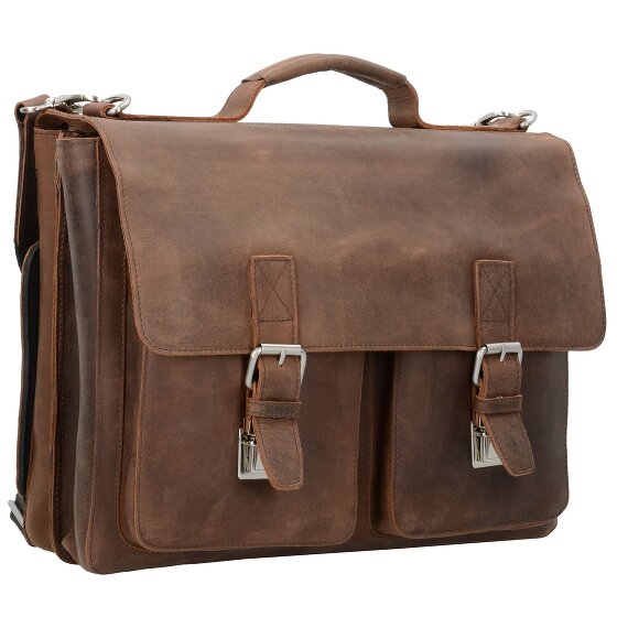 Leonhard Heyden Salisbury briefcase leather 39 cm laptop compartment