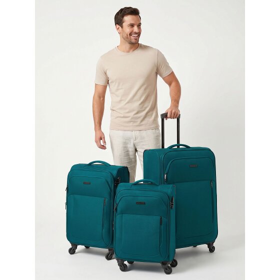 Police San Francisco 4 wheels Suitcase set 3-piece Expandable