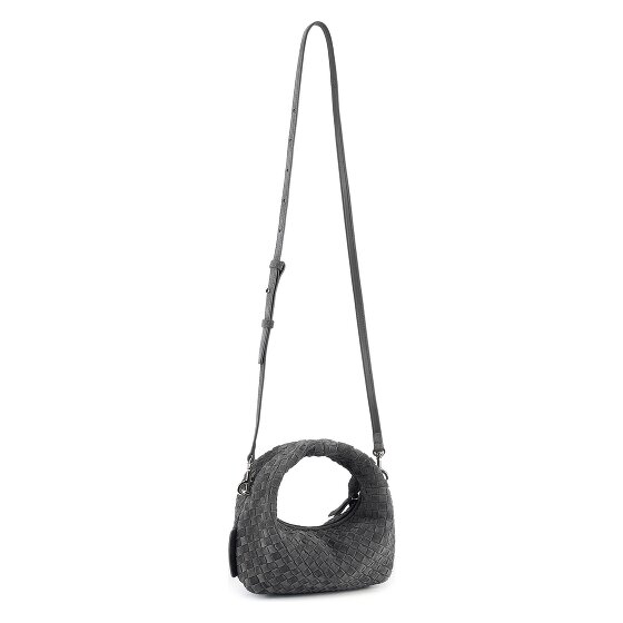 LES VISIONNAIRES Greta Micro weave Handbag Genuine Leather 20 cm