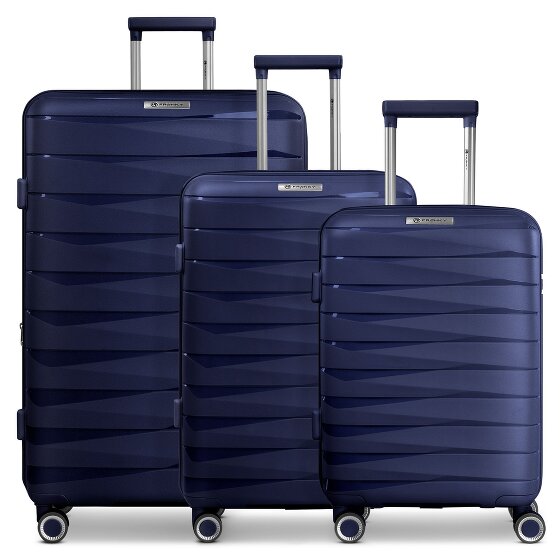 Franky London 4 wheels Suitcase set 3-piece with expansion pleat