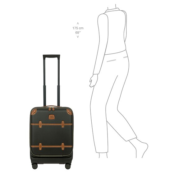 Bric's Bellagio 4 wheels Cabin trolley 55 cm with expansion pleat