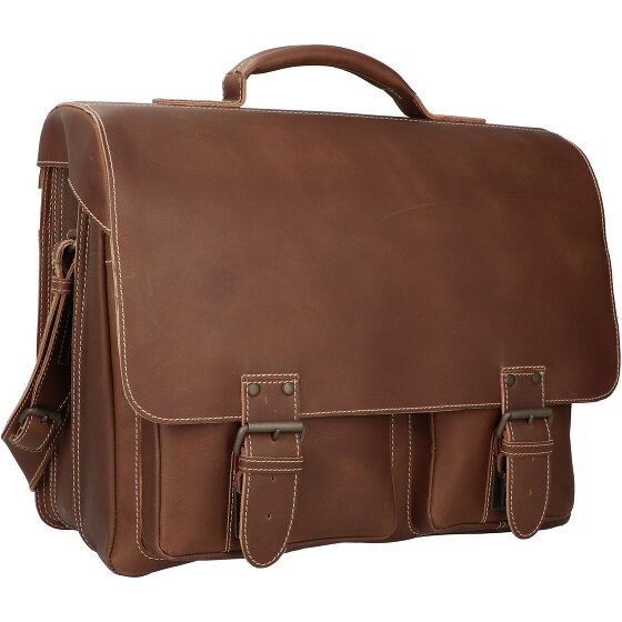 aunts & uncles Hunter Big Finn briefcase leather 40 cm laptop compartment
