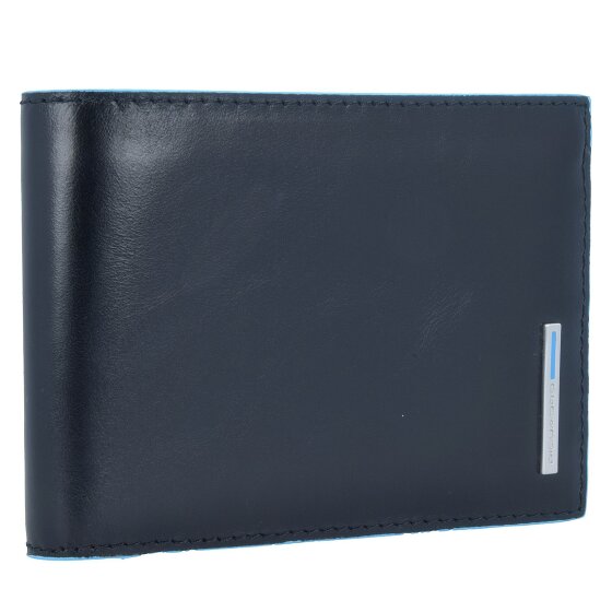 Piquadro Blue Square Wallet Genuine Leather 12.5 cm