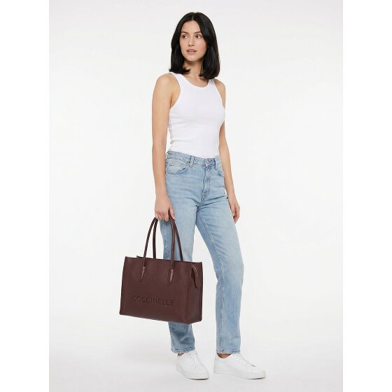 Coccinelle Myrtha Shopper Bag Genuine Leather 36 cm
