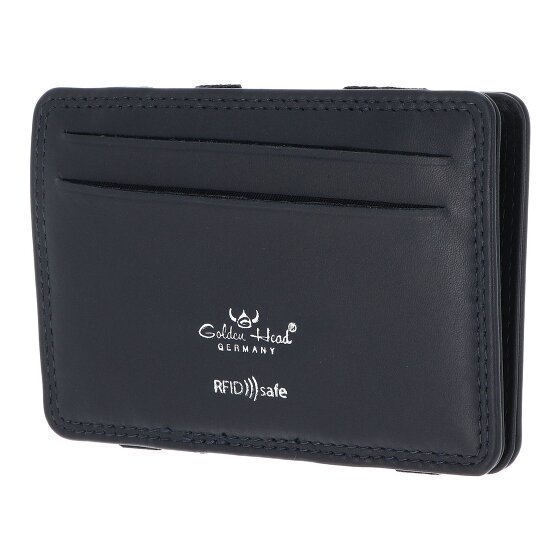 Golden Head Polo Credit card case RFID protection Genuine Leather 7.5 cm