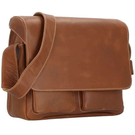 aunts & uncles Hunter Nick Messenger Leather 37 cm laptop compartment