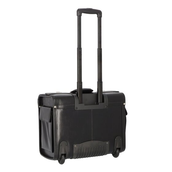 Dermata 2 wheels Pilot trolley Leather 39 cm Laptop compartment