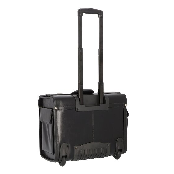 Dermata 2 wheels Pilot trolley Leather 39 cm Laptop compartment