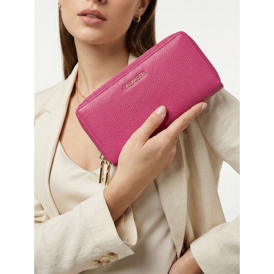 Lazarotti Bologna Leather XL Double Zip-Around Wallet, RFID-Protected, 20 cm