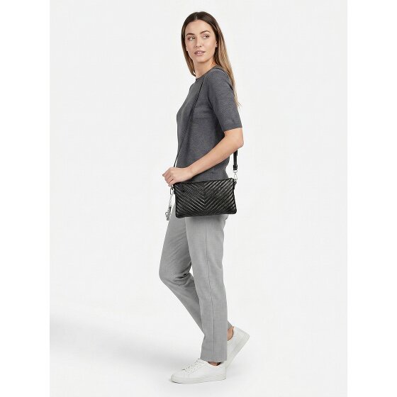 LES VISIONNAIRES Alice Clutch purse Genuine Leather 27 cm