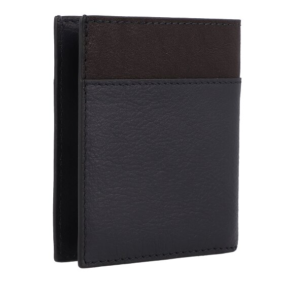 Piquadro Black Square Credit card case RFID protection Leather 9 cm