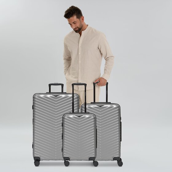 Redolz Essentials 18 4 wheels Suitcase set 3-piece with expansion pleat