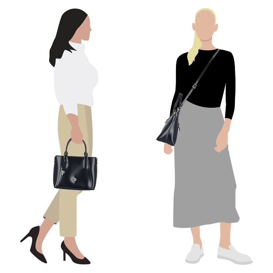 Picard Black Tie Black Tie Handbag Leather 29 cm Picard Black Tie Black Tie Handbag Leather 29 cm