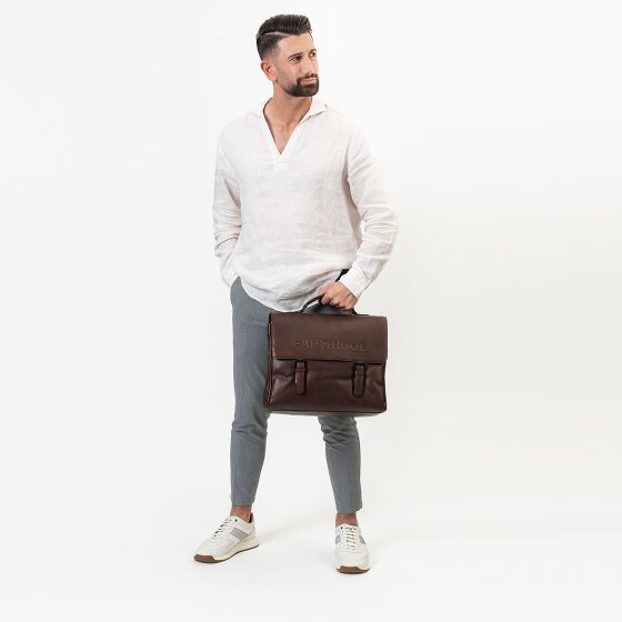 Farmhood Memphis briefcase XXL 3 compartments leather 39 cm