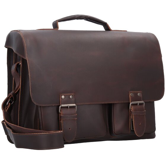 aunts & uncles Hunter Big Finn briefcase leather 40 cm laptop compartment