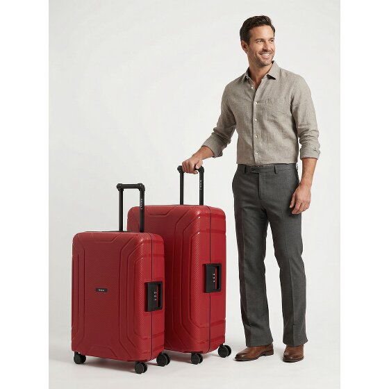 Redolz Essentials 15 4-wheel suitcase set 2-piece with three-point closure