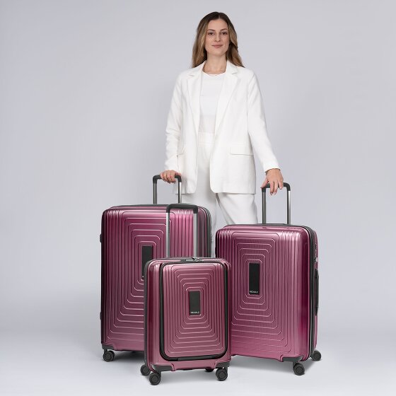 Redolz Essentials 14 4 wheels Suitcase set 3-piece with expansion pleat